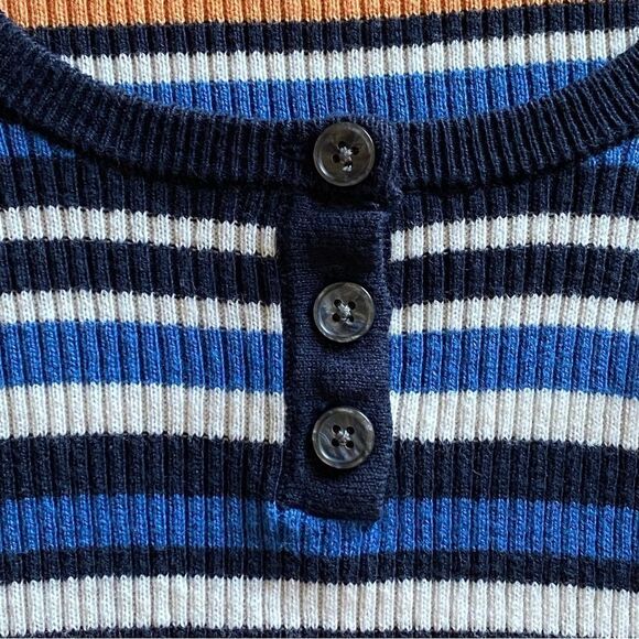 American Eagle Crop Top NEW Stripe Ribbed Stretch XS Baby Tee 90s - Picture 6 of 10